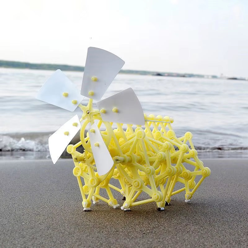 Child/Adult DIY Toy Hand-Invented Robot Creative Wind Energy Powered Mechanical Puzzle Education Toys Gifts