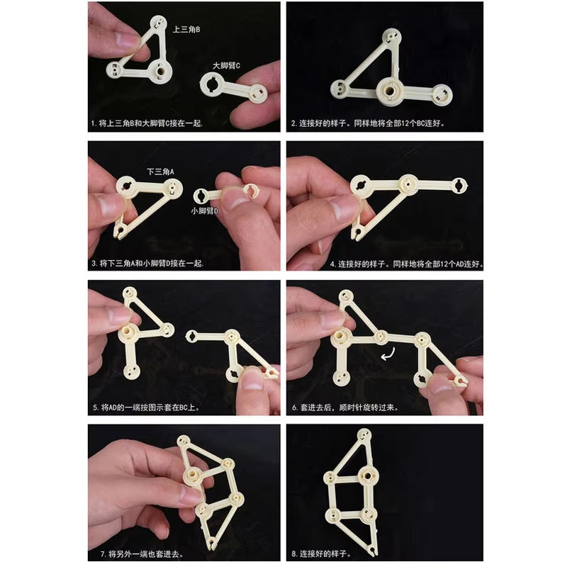 Child/Adult DIY Toy Hand-Invented Robot Creative Wind Energy Powered Mechanical Puzzle Education Toys Gifts