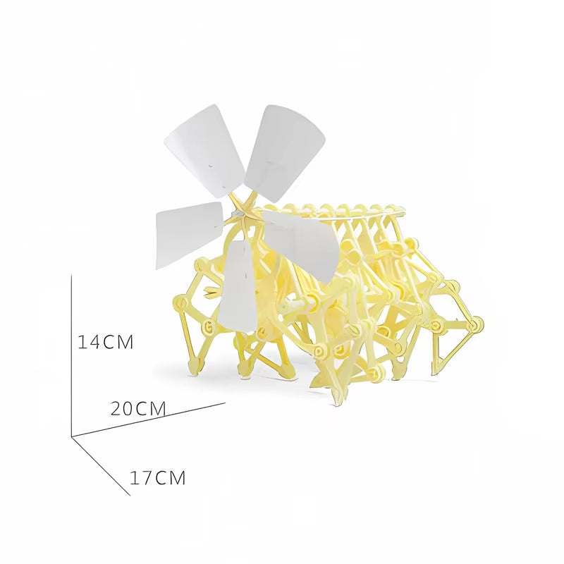 Child/Adult DIY Toy Hand-Invented Robot Creative Wind Energy Powered Mechanical Puzzle Education Toys Gifts
