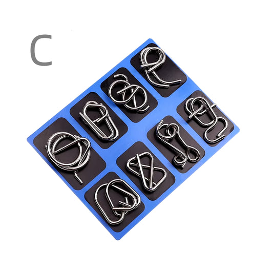 Nine Links Full Set of Educational Toys Difficult People' Intellectual Toys Luban Lock Hole Open Lock Adult Student Ring Release